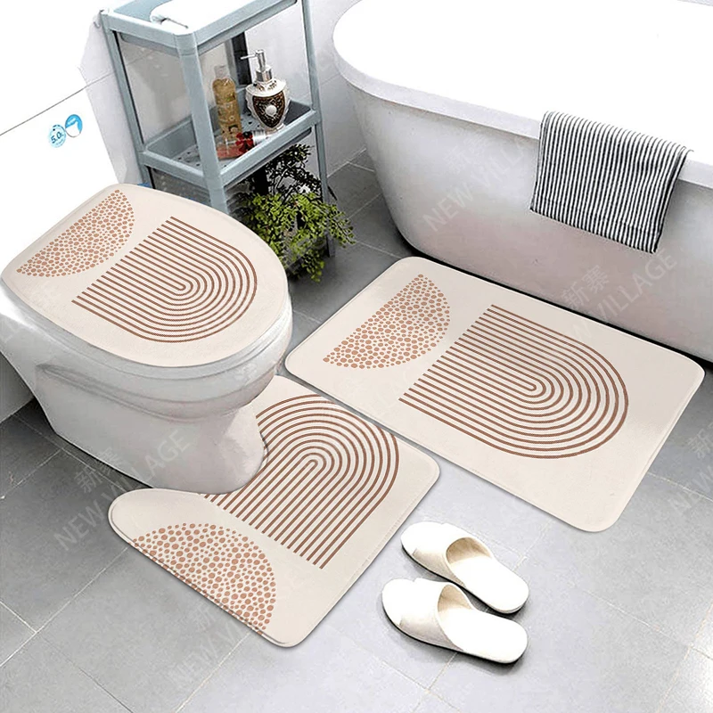 Anti-slip Bath Mat Bathroom Rug Shower Mat Decorative Absorbent Foot Mat Entrance Bathtub toilet rug boho Nordic plant leaf