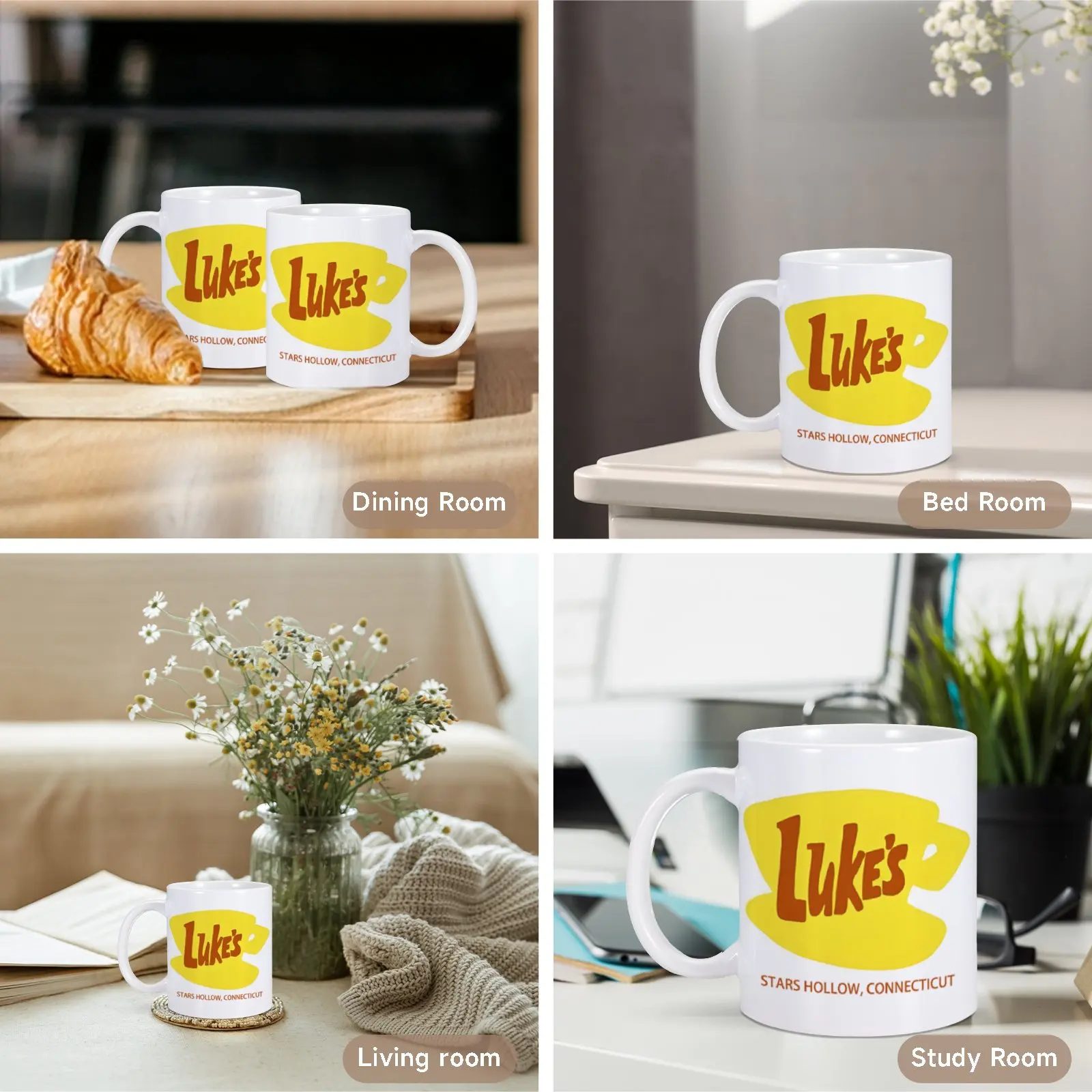 Coffee Mugs Lukes Tea Cups Personalized Mugs  Home Decal Friend Gifts Milk Mugen Novelty Custom Coffeeware Drinkware Tableware