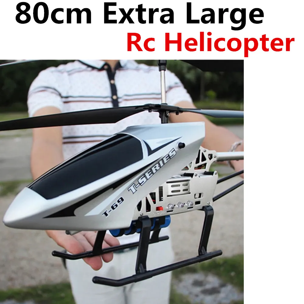 

Upgrade Rc Helicopter 3.5CH 80cm Extra Durable Big Plane With LED Lights Outdoor Alloy RC Helicopters Control Distance 100m