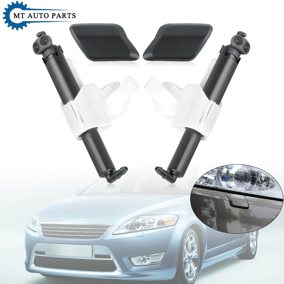 MTAP Front Headlight Washer Nozzle / Cover Headlamp Spray Jet Cap For FORD MONDEO MK4 2007-2014 Headlight Washer Housing