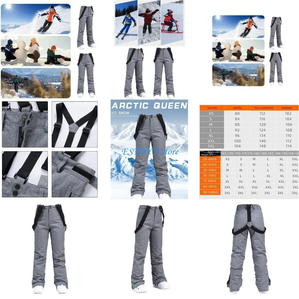 

G6DE Unisex Ski Pants for Women Men Outdoors Sport, Hiking, Snowboarding, Skiing