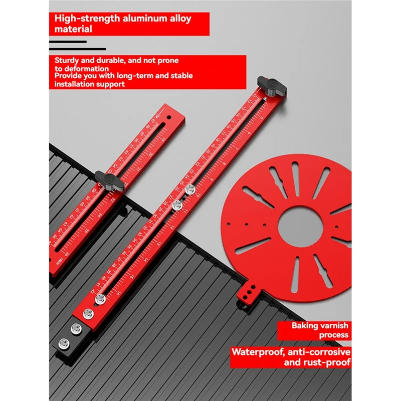 AS59 Router Milling Groove Bracket Router Circle Cutting Jig Woodworking Cutting And Milling Circular Auxiliary Tool