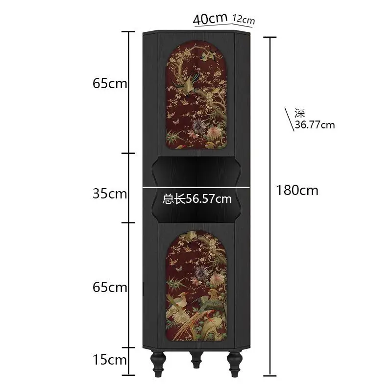 

Solid wood corner cabinet storage bookshelf, dining side cabinet storage cabinet