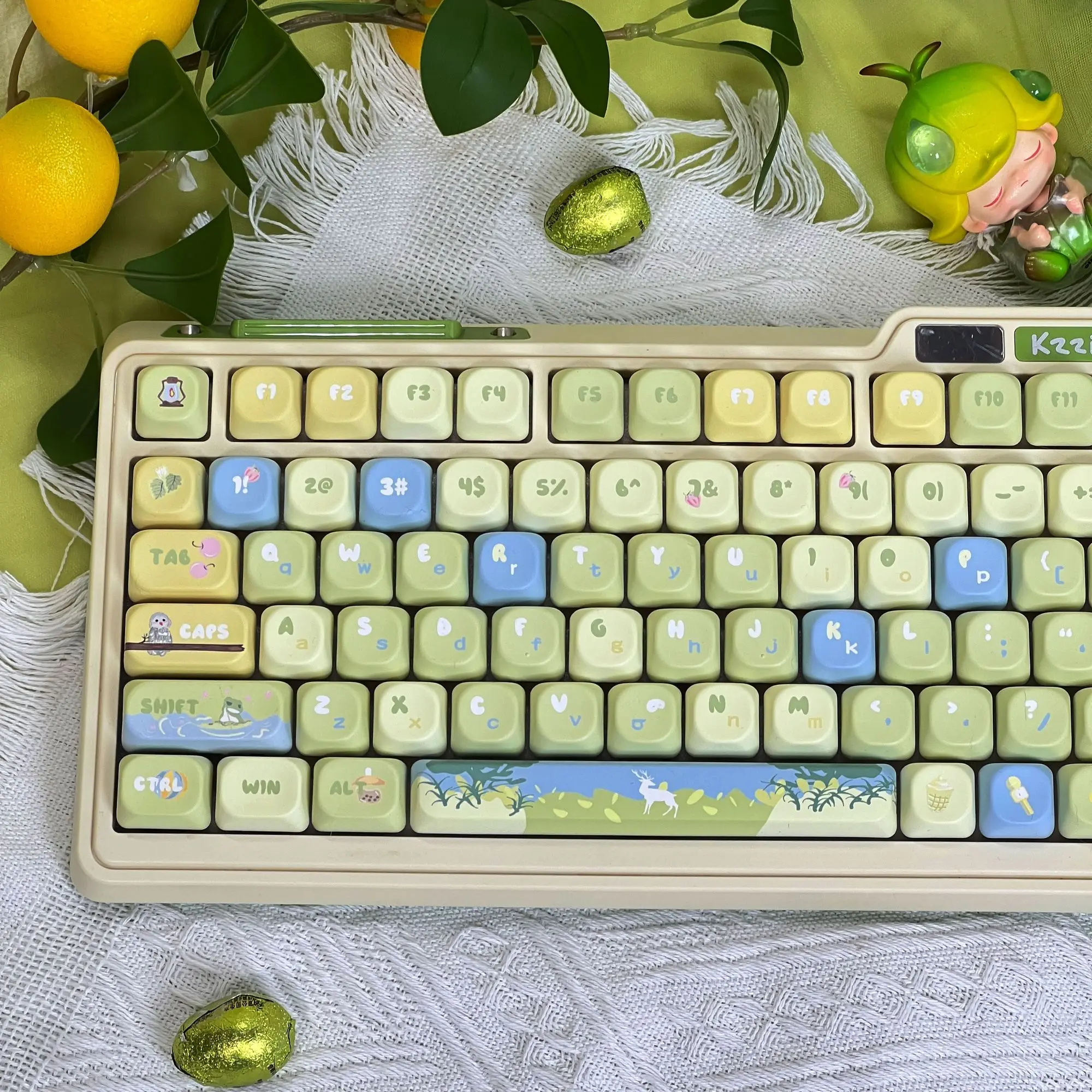 

Language of the Forest Original mechanical keyboard keycaps Full five-sided sublimation moa keycaps