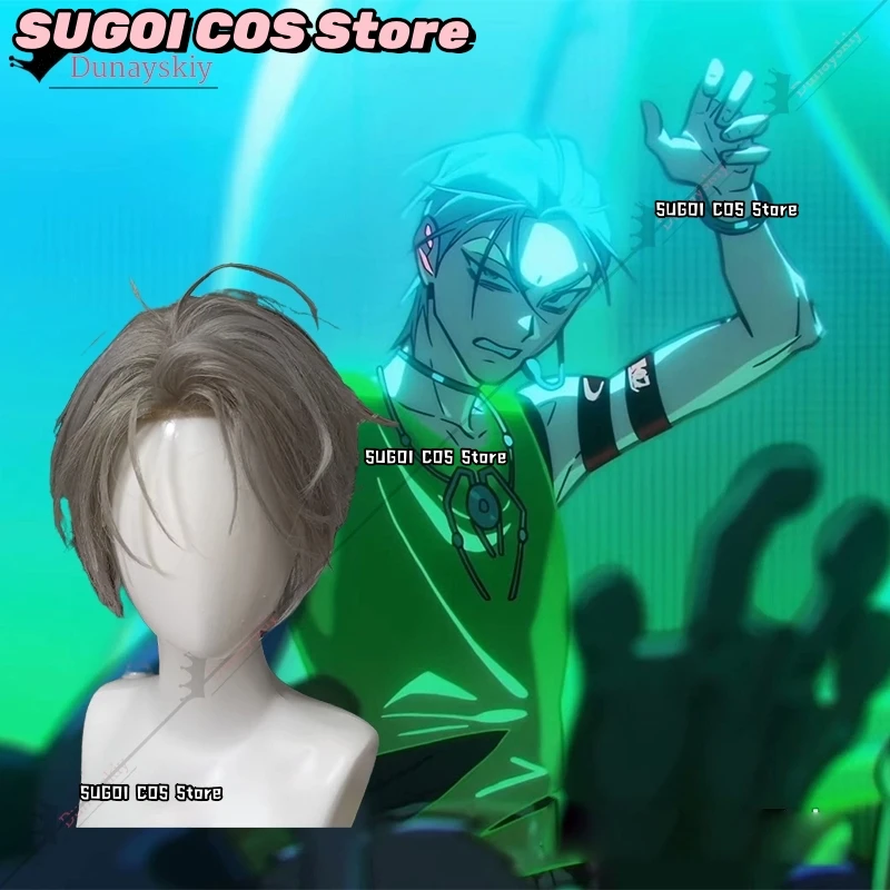 الغريبة المرحلة جولة 7 وميض ذهب حتى شعر مستعار تأثيري مع ملحق قلادة الذراع الديكور أداء أجزاء الدعامة لحزب أنيمي