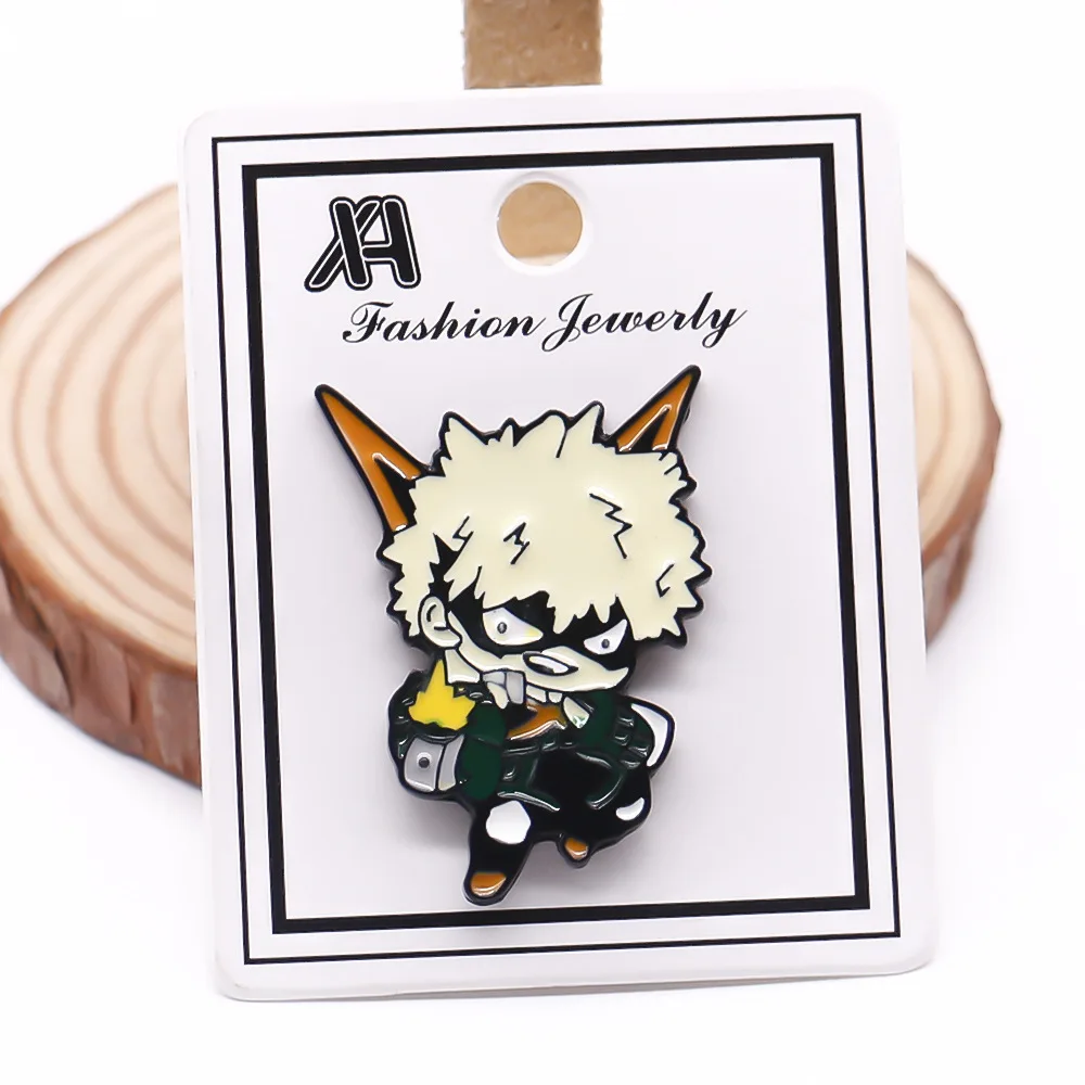 Japanese My Hero Academia Anime Enamel Pins Midoriya Izuku Brooch Clothes Lapel Badge Cartoon Pin Gift for Fans