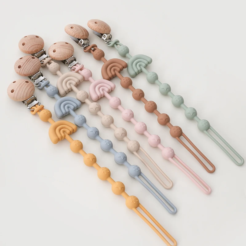 

Baby Pacifier Clip BPA-Free Silicone Pacifier Holder Anti-lost Dummy Chain Universal Fit for Newborn Infant Baby Boys Girls