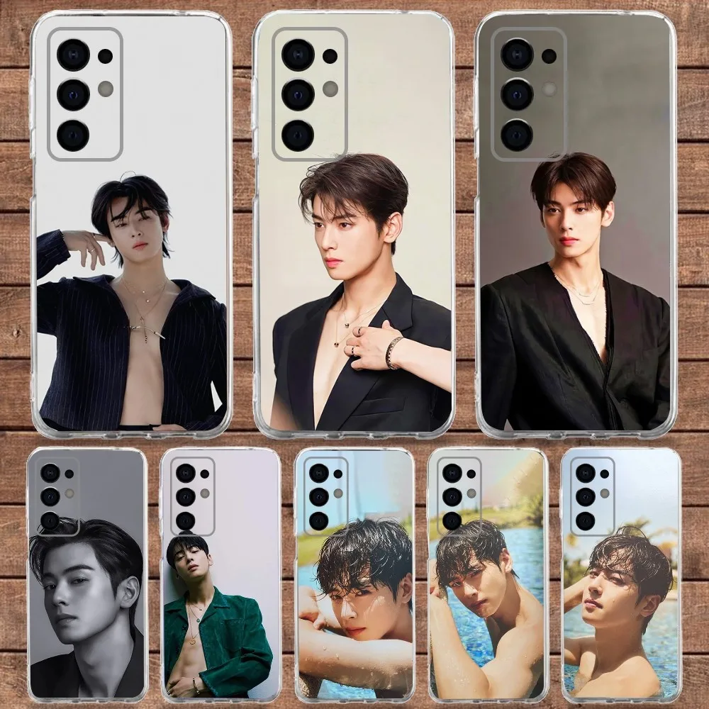 

kpop Astro Cha E-Eun Woo Phone Case For Samsung S30,S23,S21,S22,S20 Ultra,S20 FE lite,S10,S9,S8PIus Transparent Soft Cover