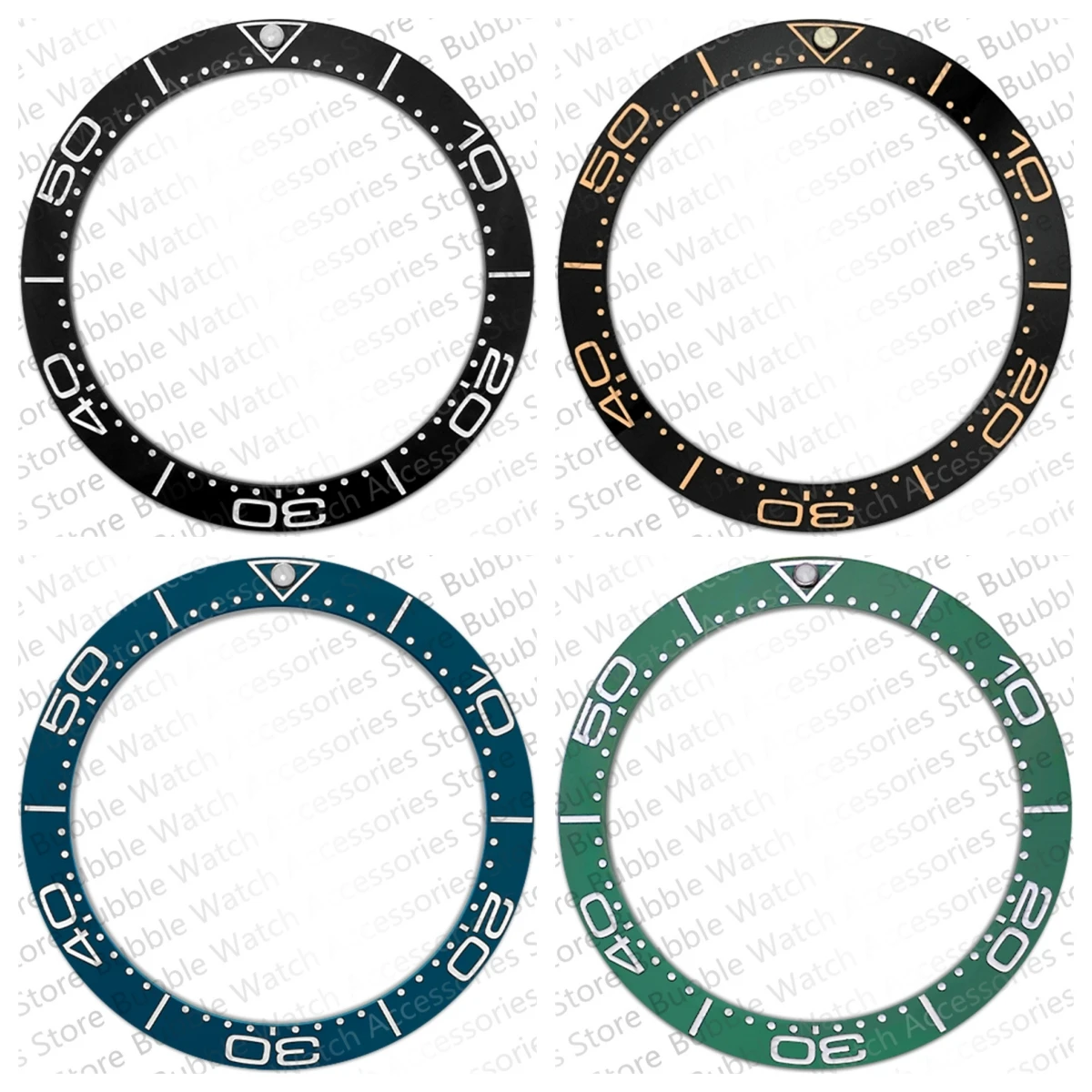 

38mm Black Blue Green Ceramics Bezel Insert Fit For Omega HaiMa300 Mechanical Wristwatch