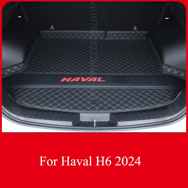 Car Trunk Mat for Haval H6 PHEV Accessories 3rd Gen 2023 2024 Cargo Protection Liner Leather Waterproof Interior Accessories