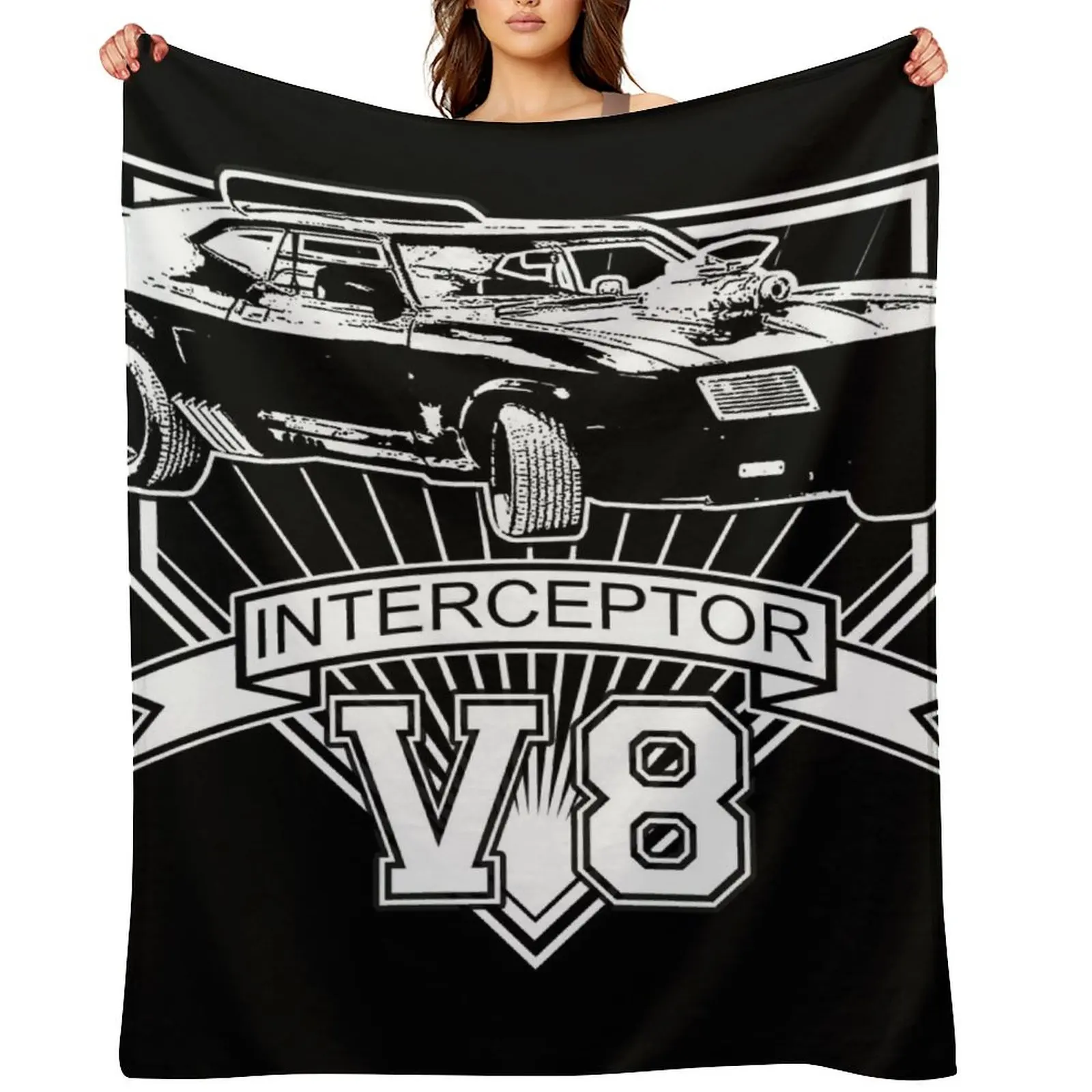 

Mad Max V8 Interceptor Throw Blanket Luxury Plaid on the sofa funny gift halloween Blankets