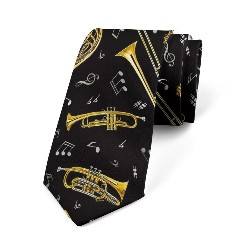 Fashion Casual Skull Tie For Men 8CM Slim Fit Business Wedding Party Shirt With Tie High Quality Polyester Corbatas Para Hombre