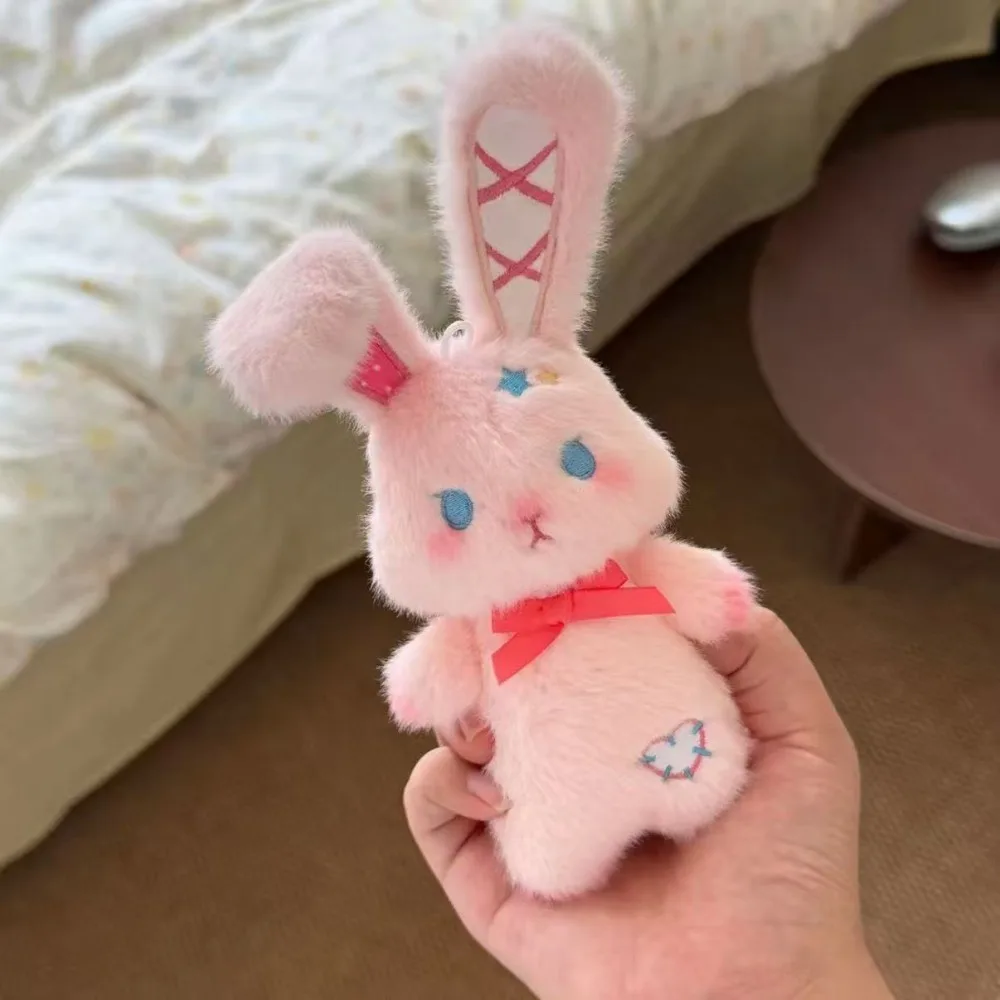 Fashion Soft Rabbit Pendant Kawaii Style Colorful Doll Bunny Stuffed Animal Birthday