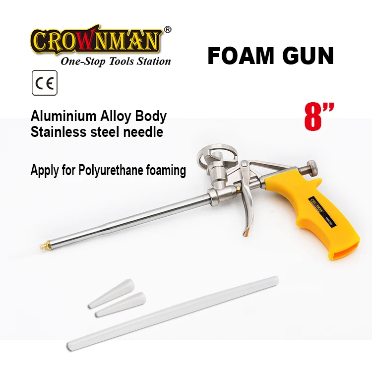 CROWNMAN Paint & Masonry Tools Professional Caulking Gun Aluminium Caulk Silicone PU Injection Polyurethane Foam Spray Gun