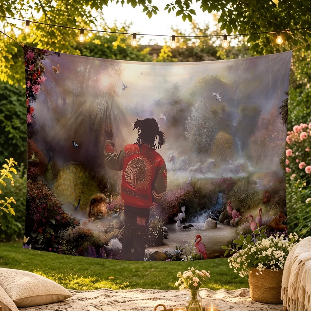 Chief Keef in the Garden of Eden flag Advertising Banner for Camping Decoration Outdoor & Garage Wall Hanging Decorations