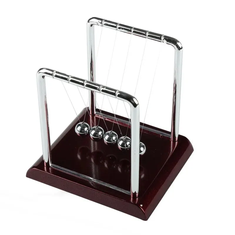 Newton Cradle Equilíbrio Bolas De Aço Escola Ensino Suprimentos Física Ciência Pêndulo Mesa Toy Presentes Decoração Para Casa