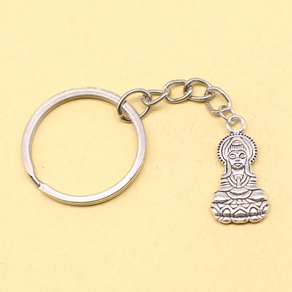 1 Piece 14x26mm Goddess Of Mercy Keychain For Car Key Female Gifts