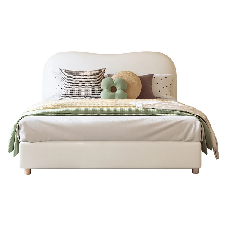 

Children's bed Modern simple Nordic light luxury boys and girls leather art bed 1.5m
