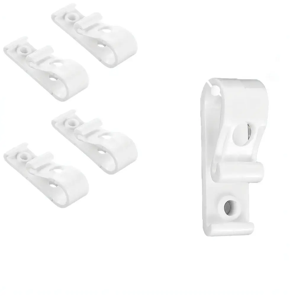Curtain Drawstring Fixing Hook White Plastic Cord Cleat Tension Device For Roller Blinds Window Treatment Accessories