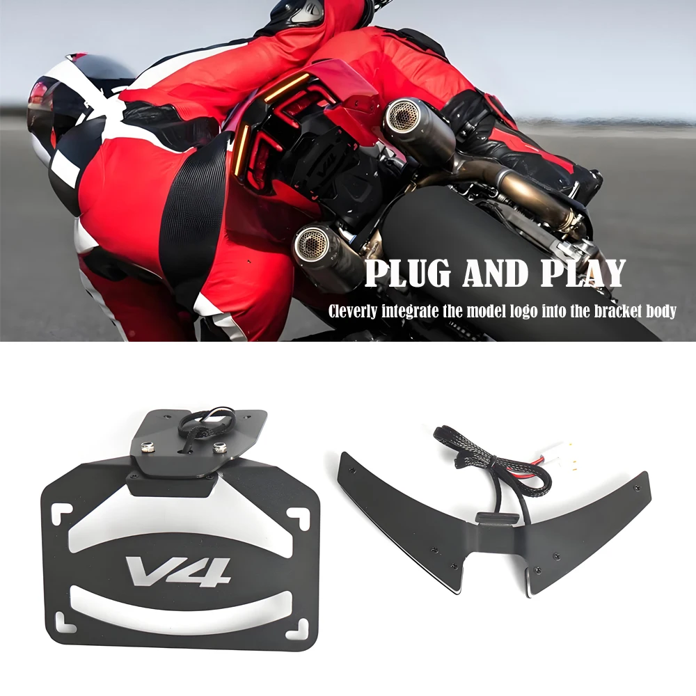 

Держатель номерного знака, встроенный указатель поворота для PANIGALE V2 2025 PANIGALE V4 2025 ﻿ НОВАЯ модификация мотоцикла ﻿