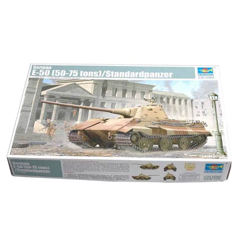 Trumpeter 01536 1/35  German E50 E-50 Panther 50 to 75 Ton Tank Military Children Toy Gift Plastic Assembly Building Model Kit