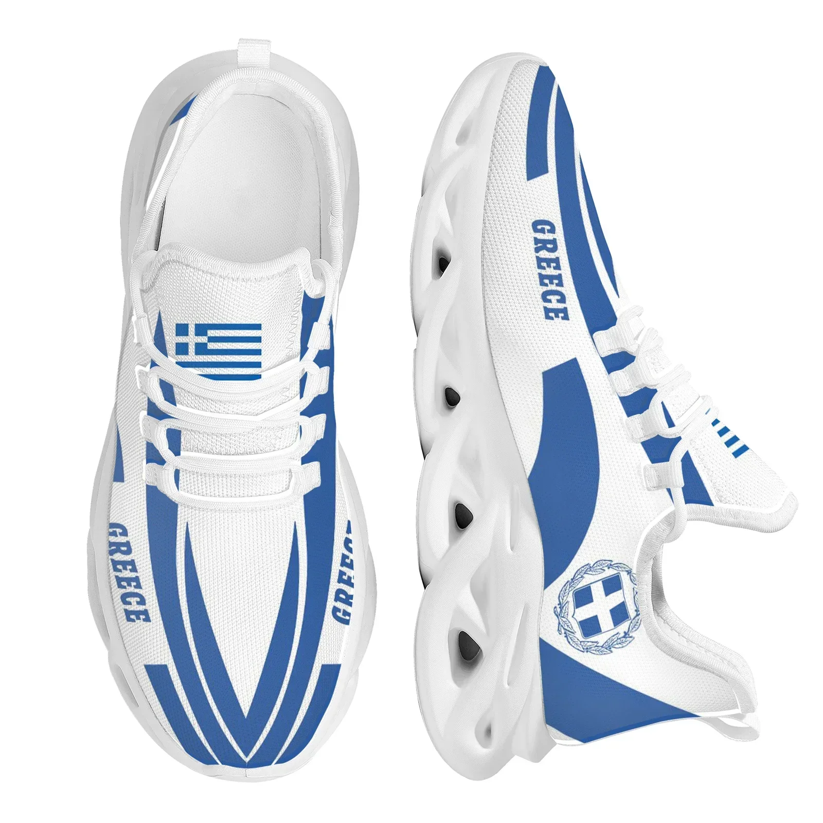 

Custom Made Greece National Flag And National Emblem Design Lightweight Outdoor Sports Shoes Popular Models Demand Custom Shoes
