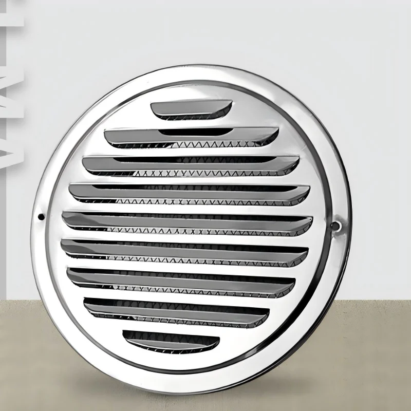 1Pcs Round Stainless Steel Air Vent Grille 70-300mm Adjustable Size Insect Protection Mesh Exterior Wall Duct Ventilation Cover