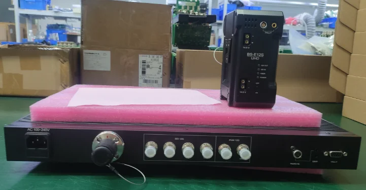 SDI in 12G, PGM Video Return  EFP  12 PIN Hirose Tally Remote Control so Ny Camera  Fiber  Optic Converter Extender Transmitter