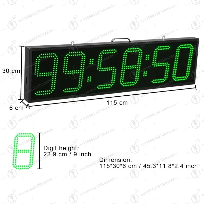 CP28B 9-inch single-sided LED clock for outdoor events, sports marathon countdown timer