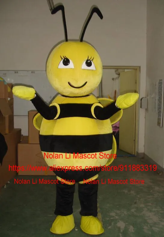 Plush Little Bee Mascot Clothing Set, Cartoon Vestuário, Role-Playing Advertising Game, Material EVA, Adulto tamanho presente, alta qualidade, 340