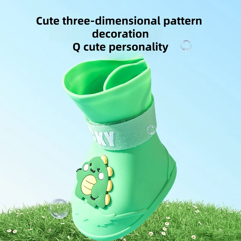 Pet WaterProof Rainshoe Anti-slip Rubber Boot For Small Medium Large Dogs Cats Outdoor Shoe Dog Ankle Boots Pet Accessories