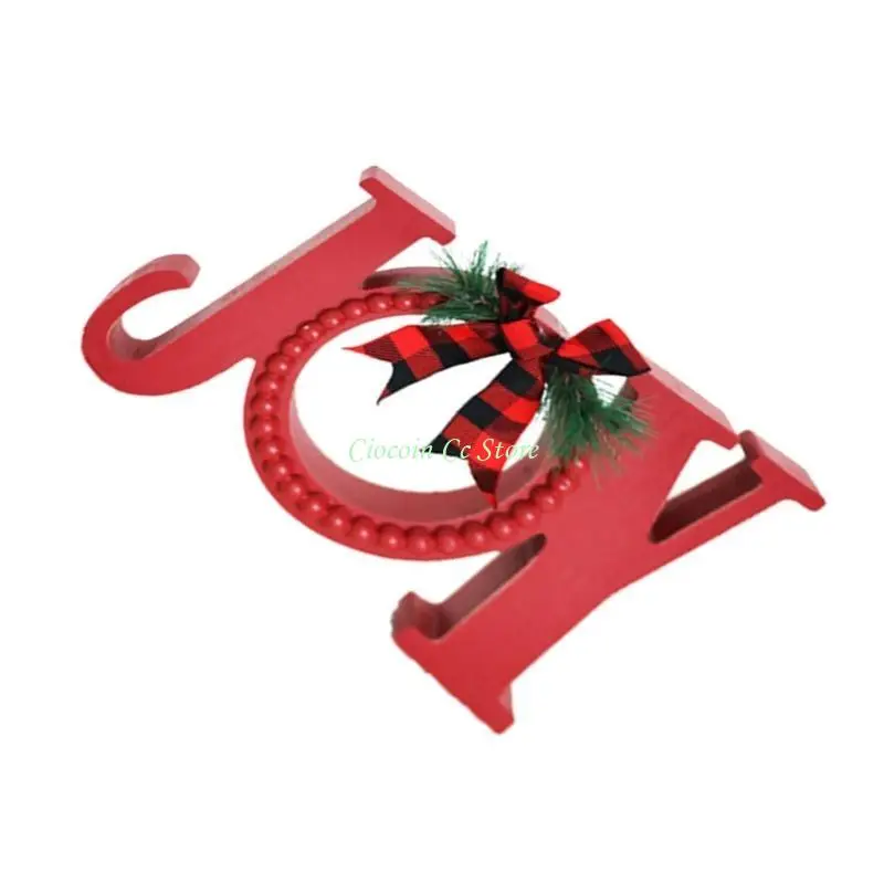 X90F Letter Ornament Christmas Layered Tray Decor Creative Decorative Tray Tiered Decorations 2024 New Year Gift