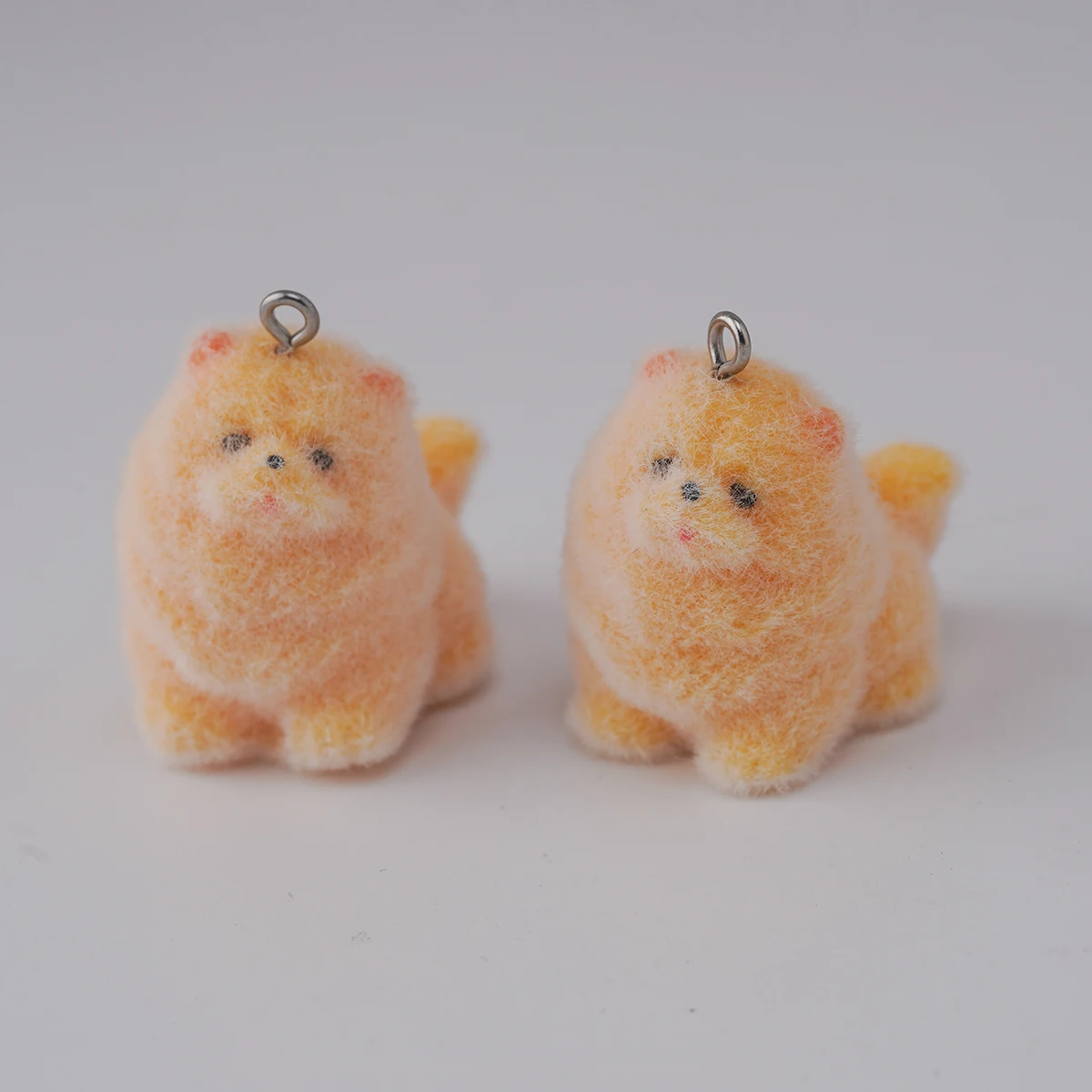 20pcs 3D Plush resin Animal Charms Cartoon cute puppy Pendants for Bag keychain DIY crafts Jewelry Accessories Supplies