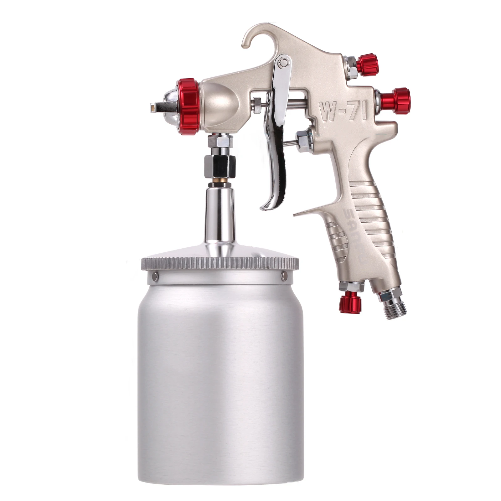Industrial-Grade W-71S Air Spray Gun: Low Air Consumption and High Atomization for Furniture and Woodworking Spraying