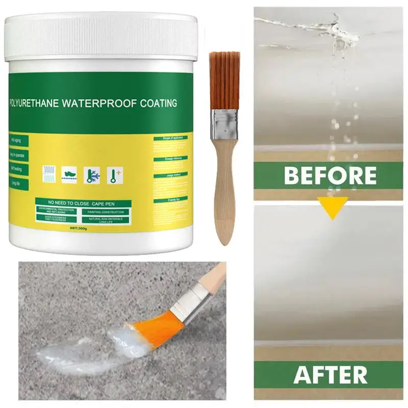 30/100/300g Waterproof Coating Sealant Agent Transparent Invisible Paste Glue With Brush Adhesive Repair Home Roof Bathroom