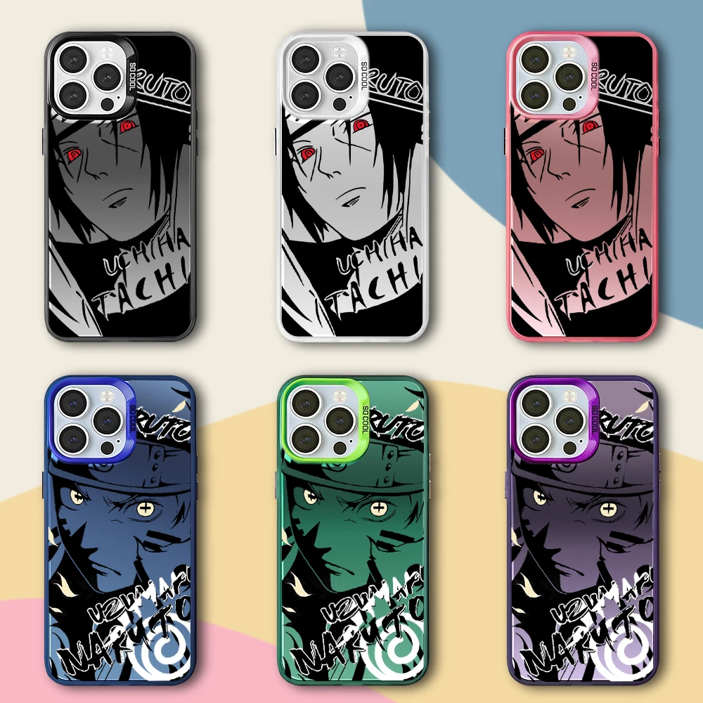 Anime N-Narutos Itachi Uchihas Phone Case For iPhone 12 11 13 14 15 16 Max Pro Plus Laser Cover