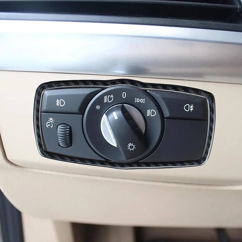 For BMW X5 E70 X6 E71 2008-2014 Headlight Switch Frame Decoration Trim Car Styling Stainless Steel Sticker Interior Accessories