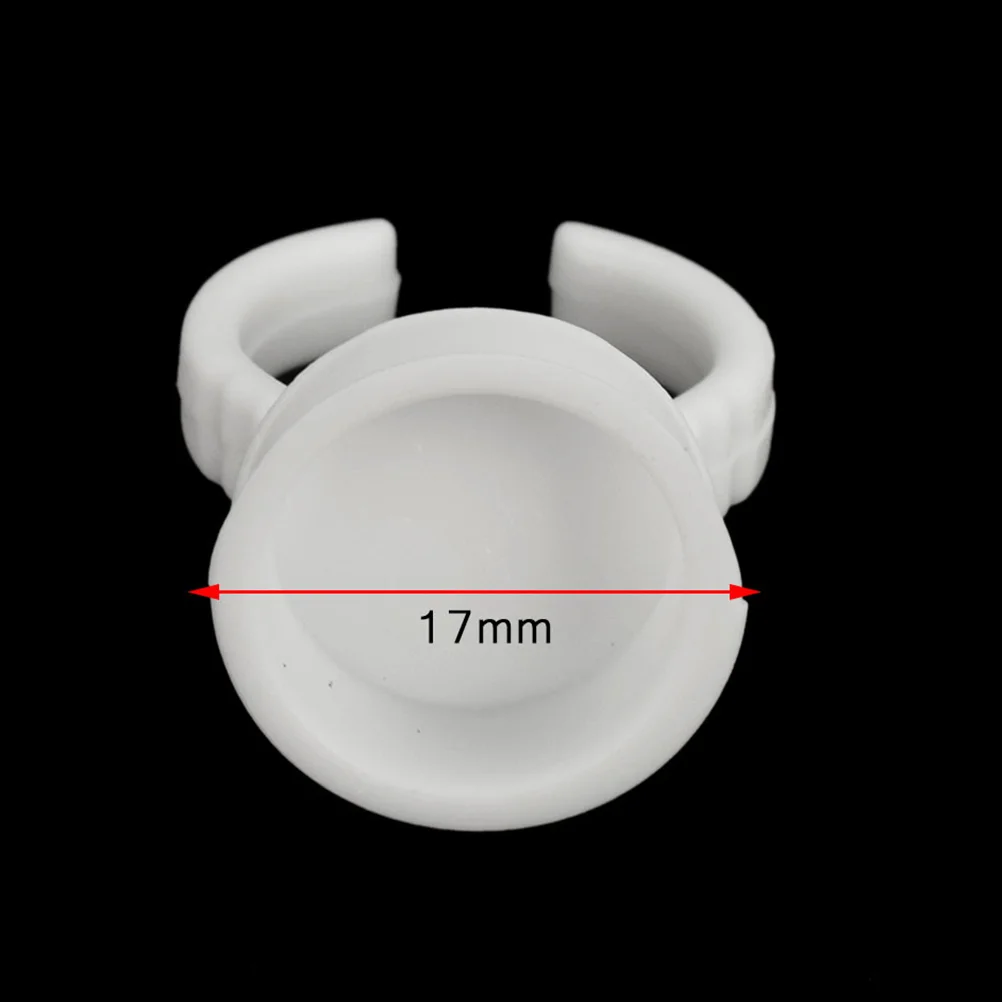 Contenitore per pigmenti con supporto per rack per colla, strumento per trucco per ciglia, tazza per anello per tatuaggio da 100 pezzi