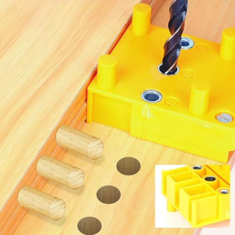 for Carpentry Woodworking Hand Tool Drill Bit Hole Puncher Dowel Joints Wood Doweling Jig Plastic ABS Pocket Drilling Locator