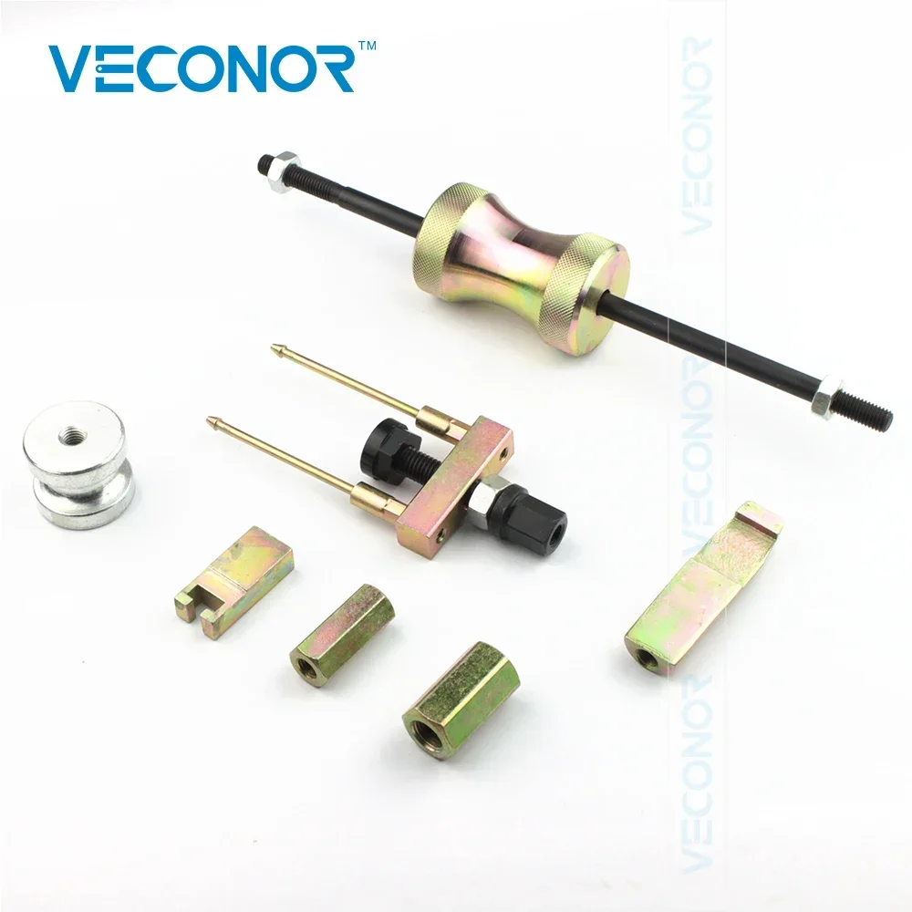 Sliding Hammer Fuel Injector Puller Tool Set, Auto Diesel Engine Injector Extractor Removal Pulling Tool Kit