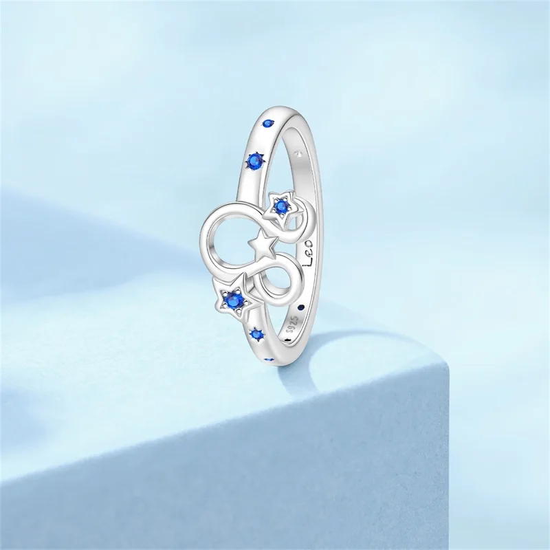 New Original 925 Sterling Silver Good Luck Twelve Zodiac Signs Ring For Women Fit Wedding Birthday Party Jewelry Gifts