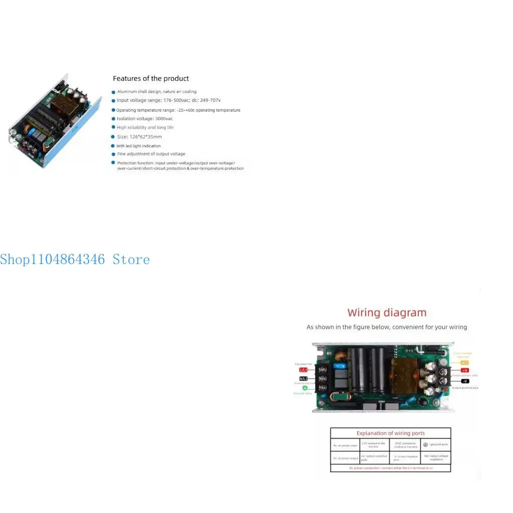 

5ASD 12V 10A Модуль питания Переключателя Высокий выходной выход для систем видеонаблюдения светодиодных полос