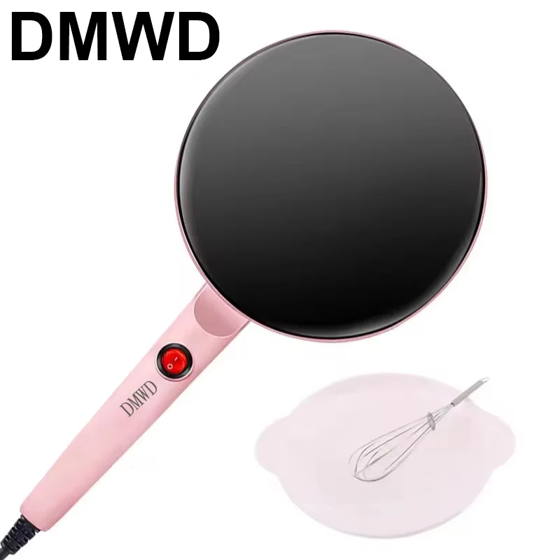 DMWD máquina automática para hacer tortitas, calentamiento instantáneo, sartén para hornear Burrito de aperitivos DIY, fabricante de crepes antiadherente, plancha de rodillo de resorte
