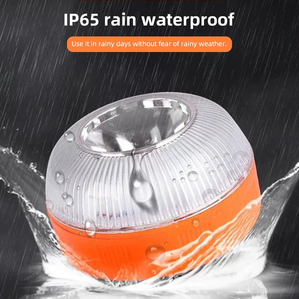 Flashing LED Emergency Light Three Color Car Indicator Light Traffic Flashing Light With Strong Magnetic Bottom Traffic Barrier