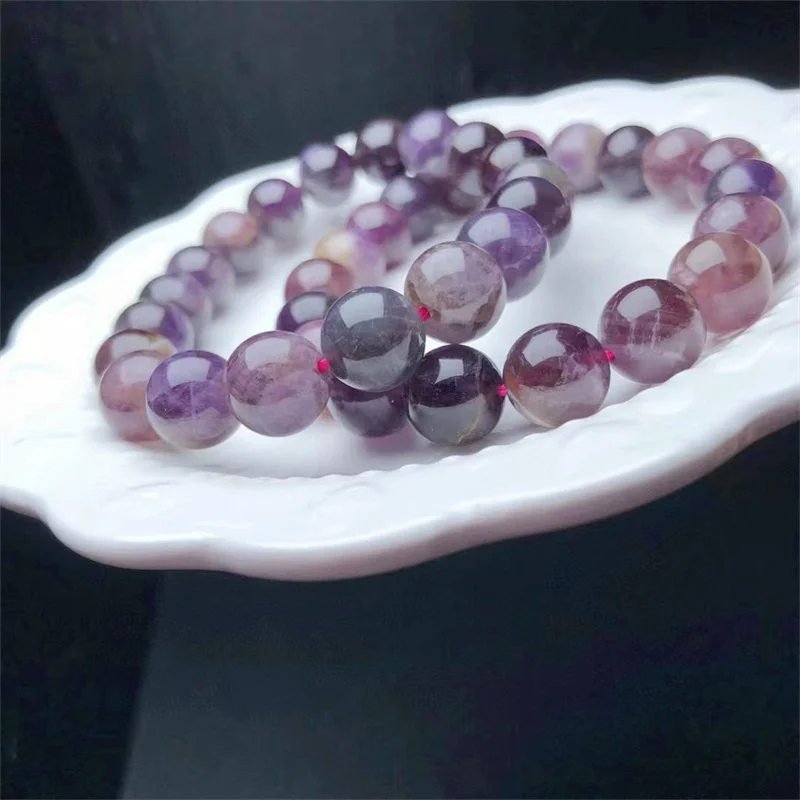 10.5mm Natural Auralite bracelet Women Men Canada Stretch Rarest Jewelry Fashion Delicacy Gemston  Jewelry Christmas Gift