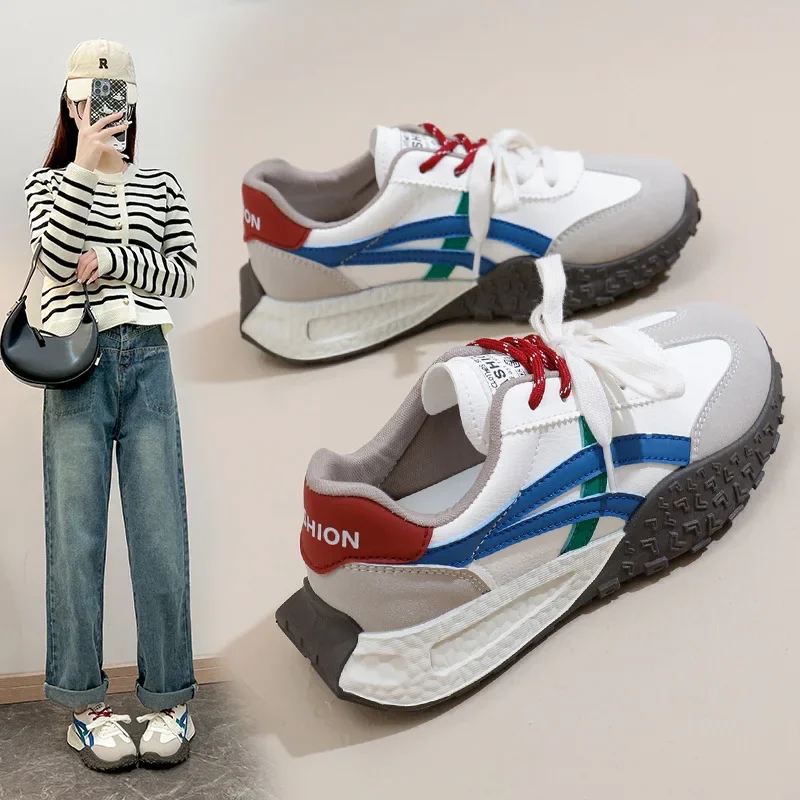 

2024 Autumn New Hot Seller Korean Version of Daddy Shoes Female Breathable Female Student Increase Casual Shoes Women Sneakers