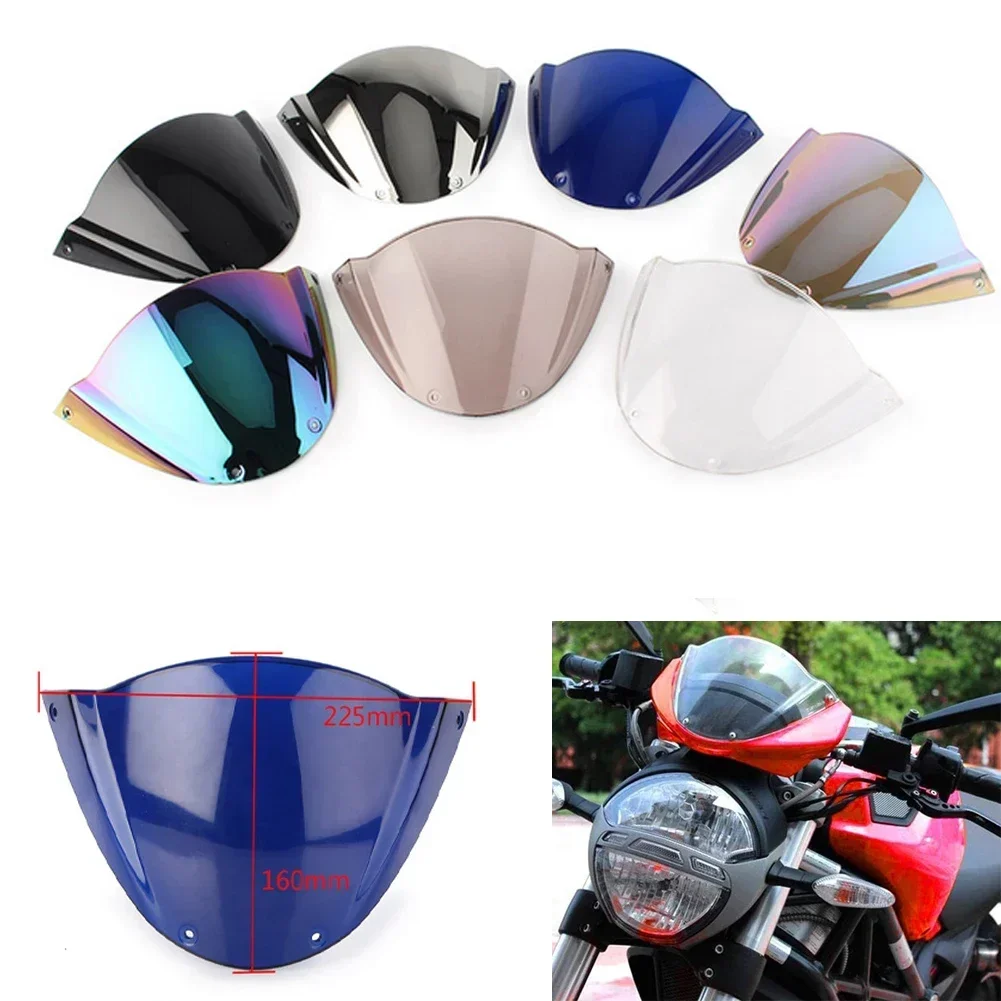 For Ducati Monster 796 696 1100 1100S Double Bubble Motorcycle screen Double Bubble Windshield Deflector Protector WindScreen