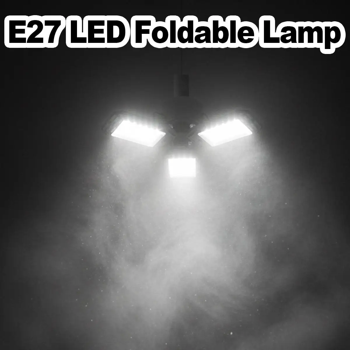 Foldable LED Garage Light 3/4/5/6 Head Multi-Wing E27 Cool White 6500K Warehouse Lighting High Efficiency Bulb Utility Room Lamp