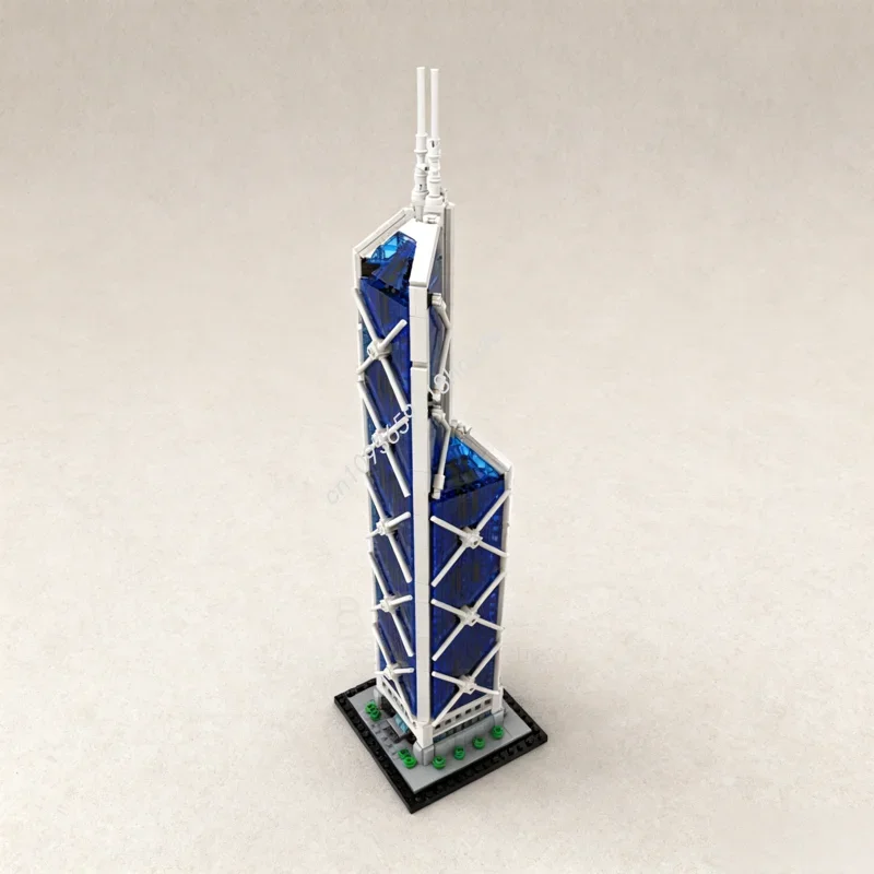 1699 elementów MOC Bank Tower China Model Architektury Skala Klocki Konstrukcyjne Zabawki Kreatywne Edukacyjne Prezent na Boże Narodzenie dla Dzieci