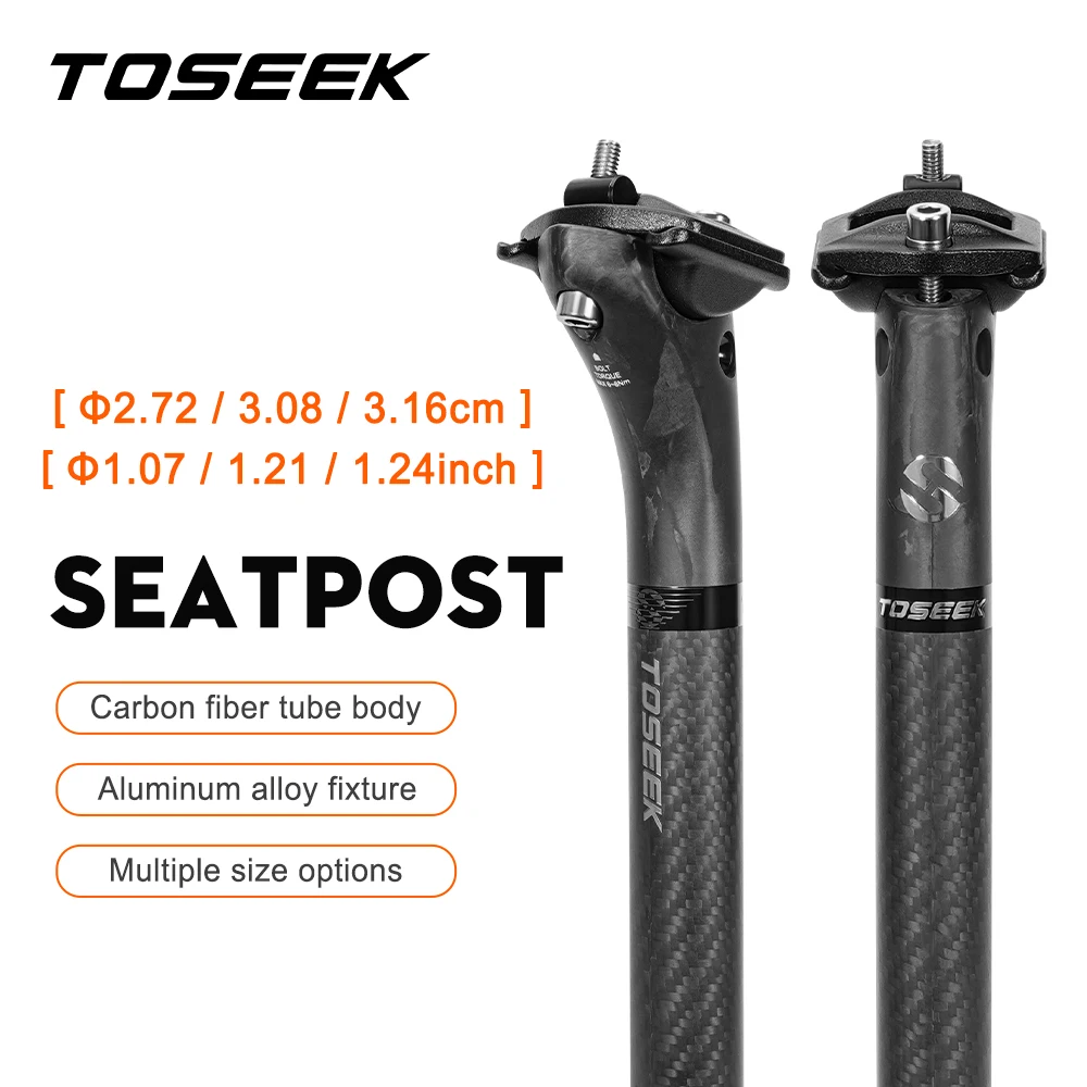 

Подседельный штырь TOSEEK Carbon 3K Weave Matt Offset 20 мм MTB/Road Bike UD Голая карбоновая подседельная трубка Аксессуары для велосипеда Карбоновое каноэ